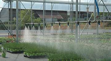 irrigation boom for greenhouses